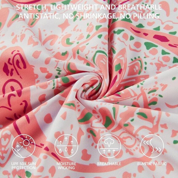 Womens Summer Sundress UPF 50+ Floral Pockets Notch Neck Casual Dress - Picture 3 of 6